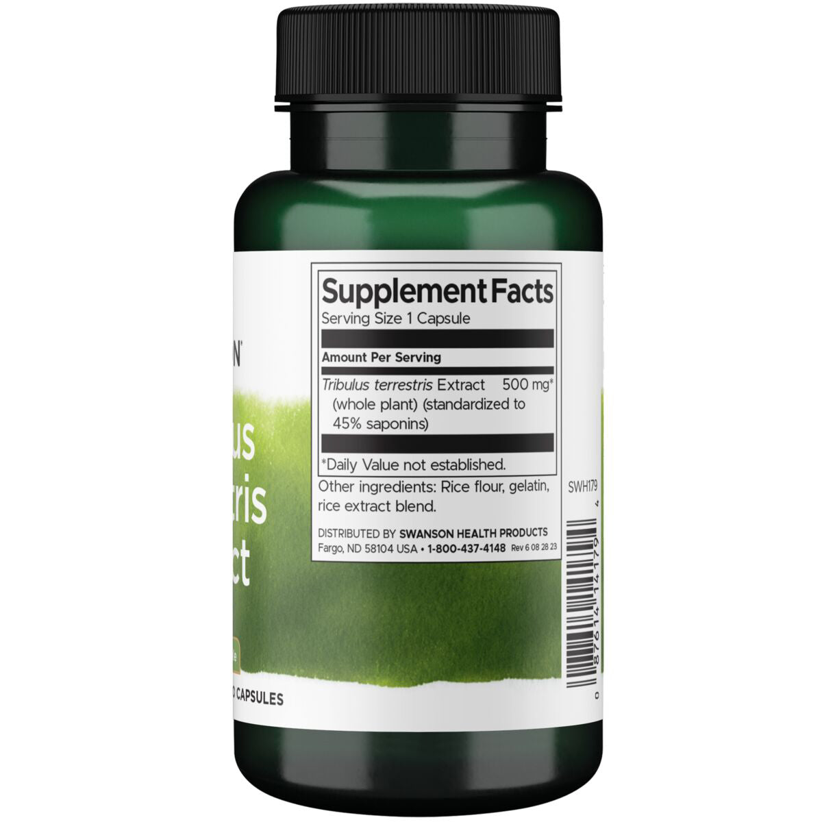 Swanson Suplemento Extracto de tribulus terrestris, 500 Mg por cápsula, 60 cápsulas para 2 meses