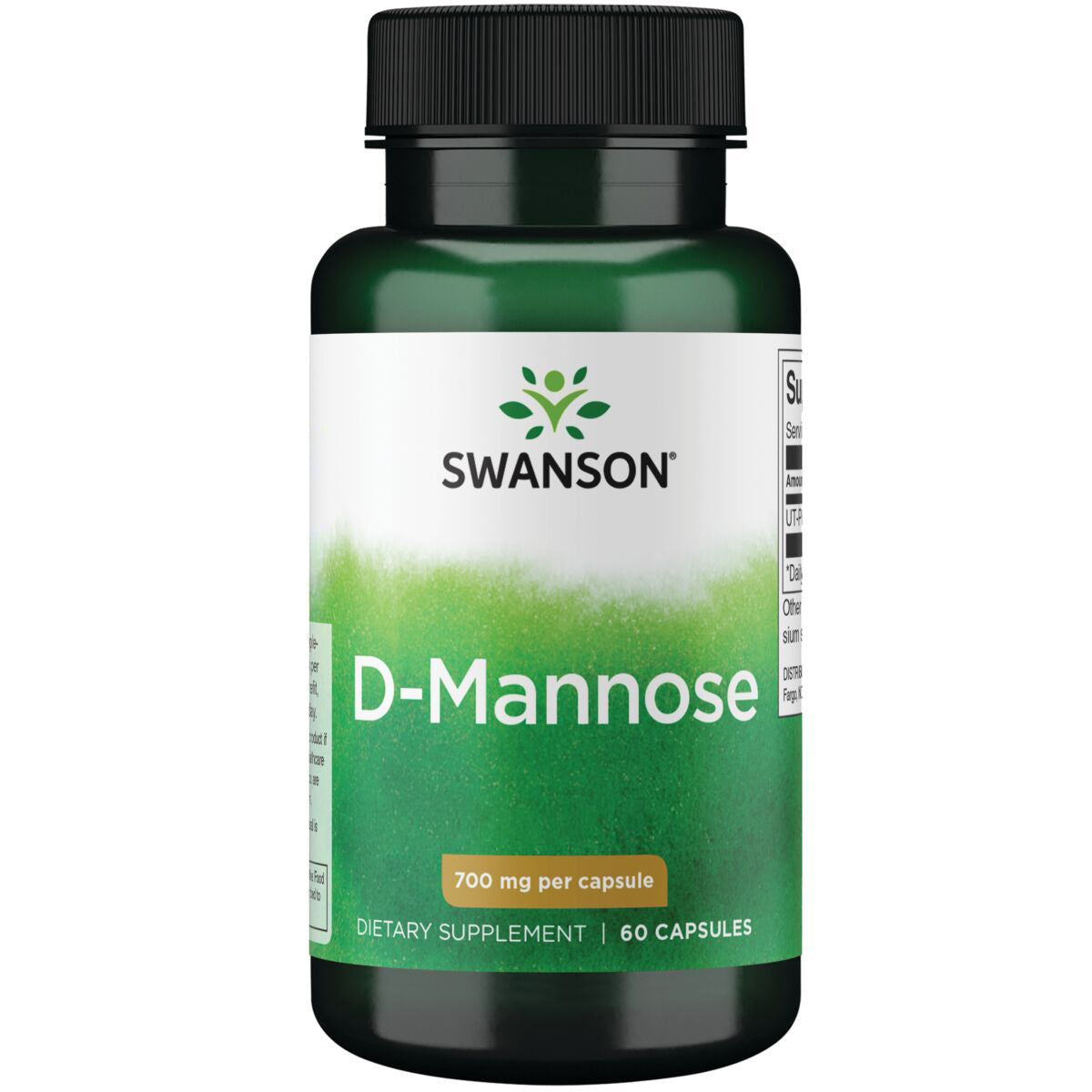 Swanson Suplemento de D-manosa, 700 mg por cápsula, 60 cápsulas para 2 meses