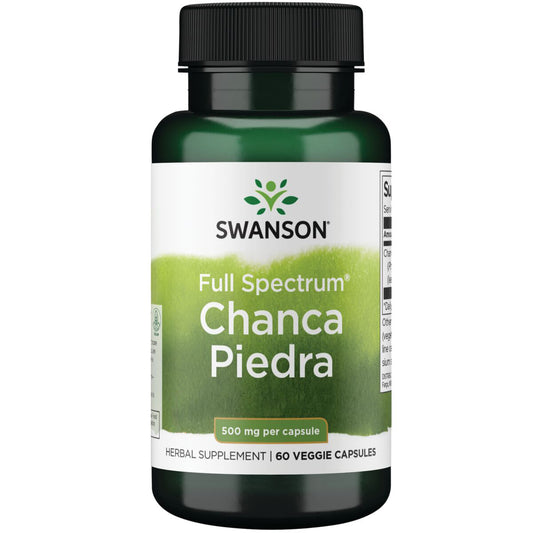 Swanson Suplemento de Chanca Piedra Phyllanthus Niruri 500mg, 60 cápsulas para 2 meses