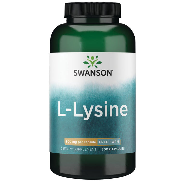 Swanson Suplemento L-lisina De Forma Libre 500 Mg, 300 Cápsulas