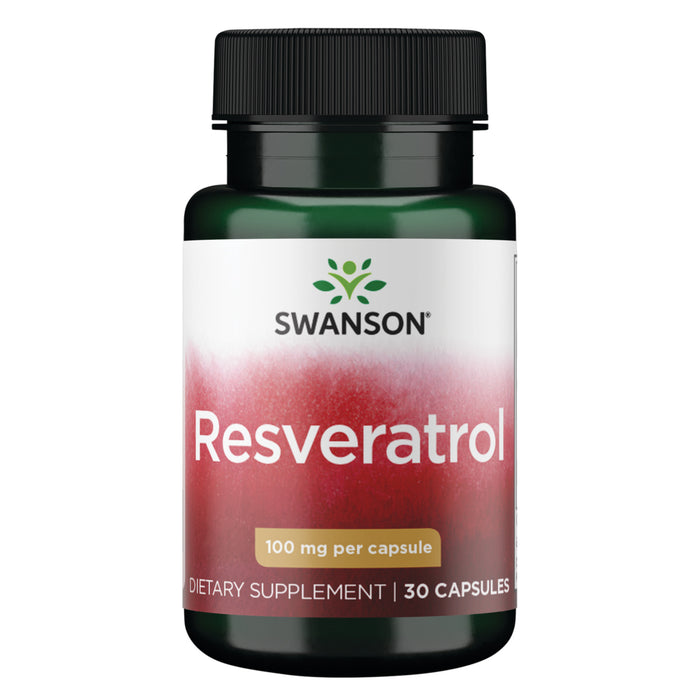 Swanson Suplemento de Resveratrol 100mg, 30 cápsulas
