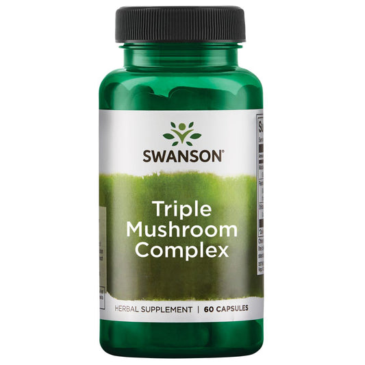 Swanson Complejo de tres hongos Full Spectrum, 60 cápsulas para 2 meses