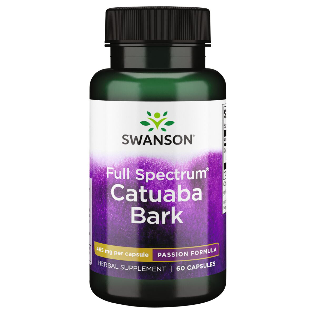 Swanson Suplemento de Corteza de Catuaba 465mg, 60 cápsulas