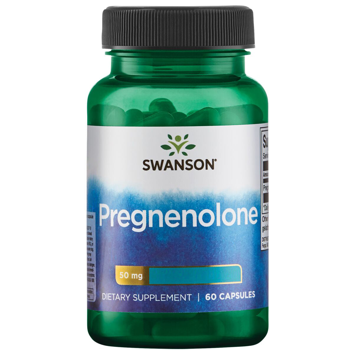 Swanson Suplemento de Pregnenolona Super Strength, 50 Mg por cápsula, 60 cápsulas para 2 meses