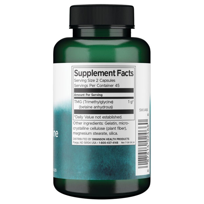 Swanson Supemento TMG Trimetilglicina 500 mg, 90 cápsulas