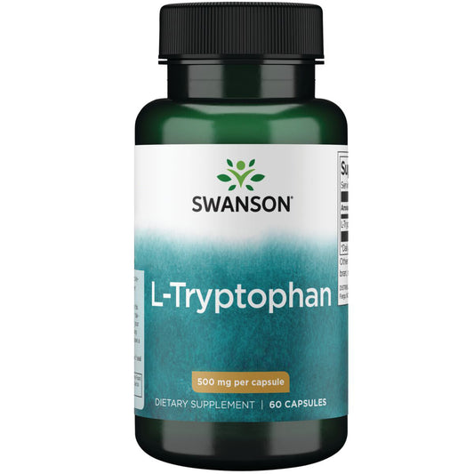 Swanson Suplemento L-triptófano, 500 mg por cápsula, 60 cápsulas para 2 meses
