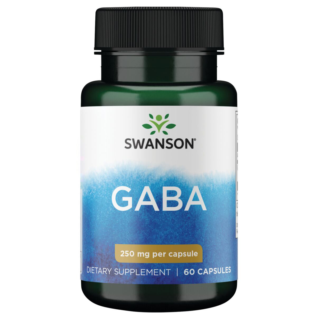 Swanson Suplemento de Ácido Gamma aminobutírico GABA, 250 mg por cápsula, 60 Cápsulas para 2 meses