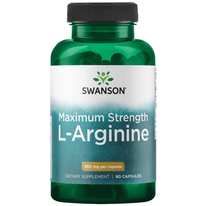 Swanson Suplemento de L-Arginina de máxima potencia 850 mg, 90 cápsula