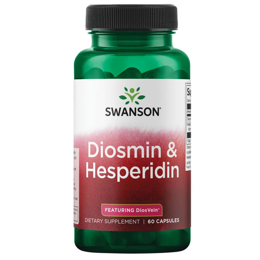 Swanson Suplemento de Diosmina/hesperidina DiosVein, 60 Cápsulas para 2 meses