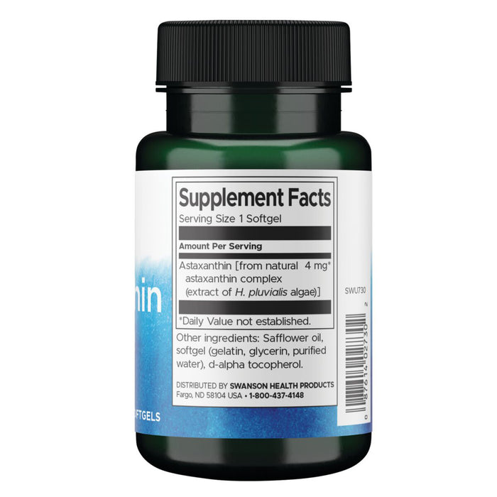 Swanson Suplemento de Astaxantina 4 mg, 60 Cápsulas