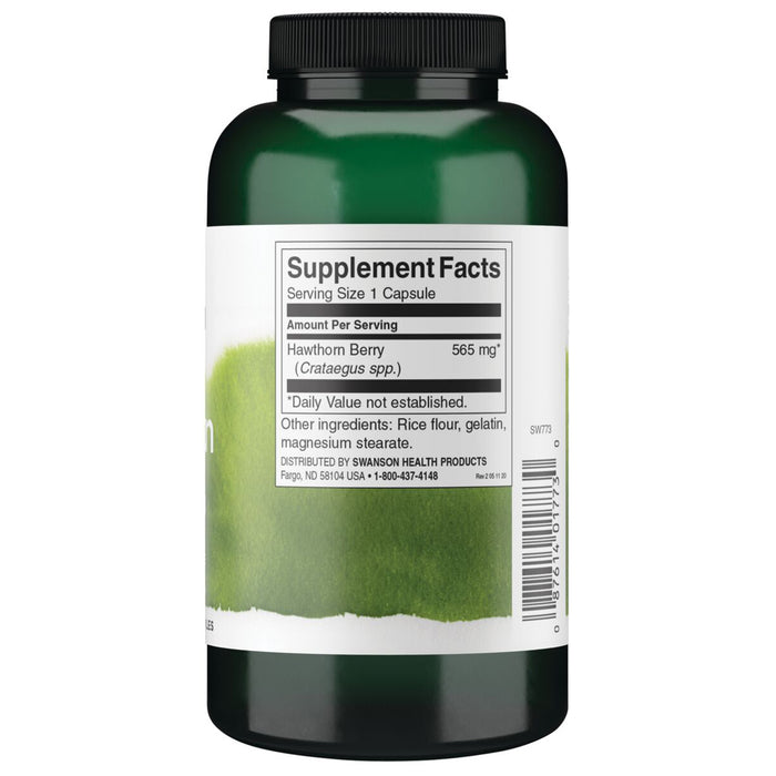 Swanson Suplemento Hawthorn Berry 565 mg, 250 Cápsulas