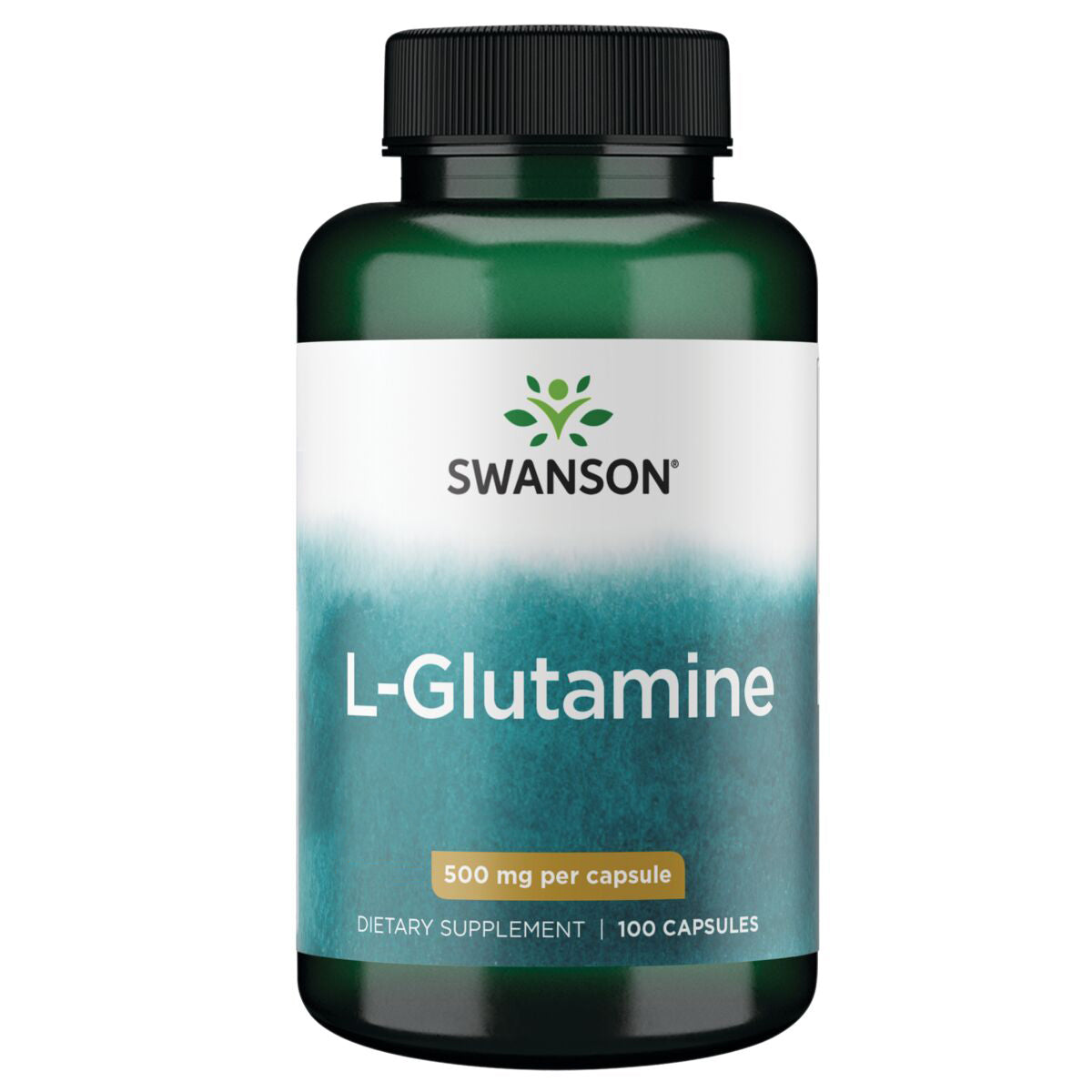 Swanson Suplemento de L-Glutamina, 500 mg por cápsula, 100 cápsulas para 3 meses