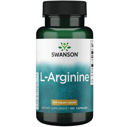 Swanson Suplemento de L-arginine 500 Mg, 100 cápsulas