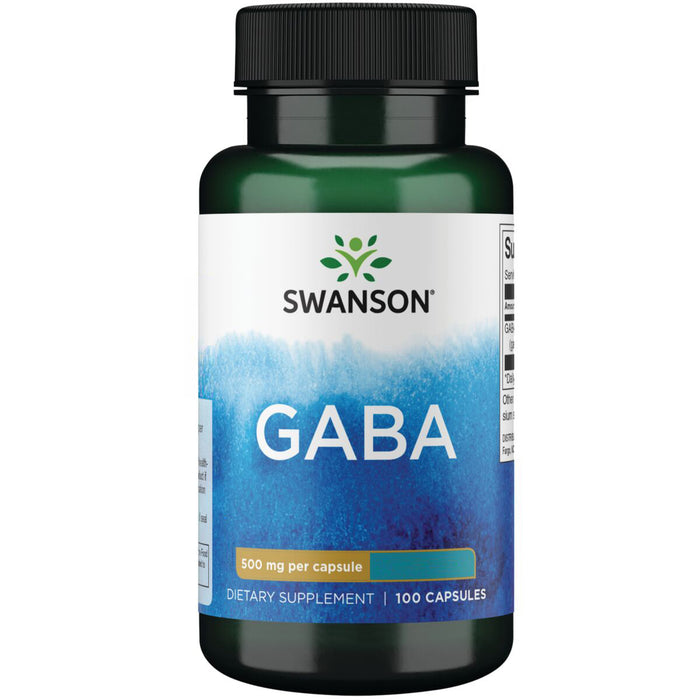 Swanson Suplemento de GABA 500 mg, 100 cápsulas