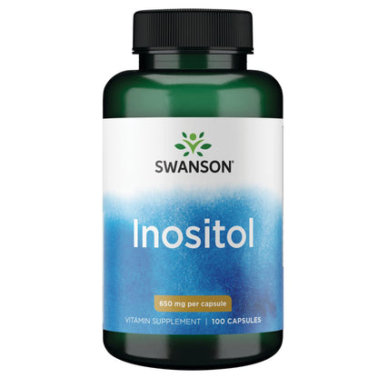 Swanson Suplemento de Inositol, 650 mg por cápsula, 100 cápsulas para 3 meses