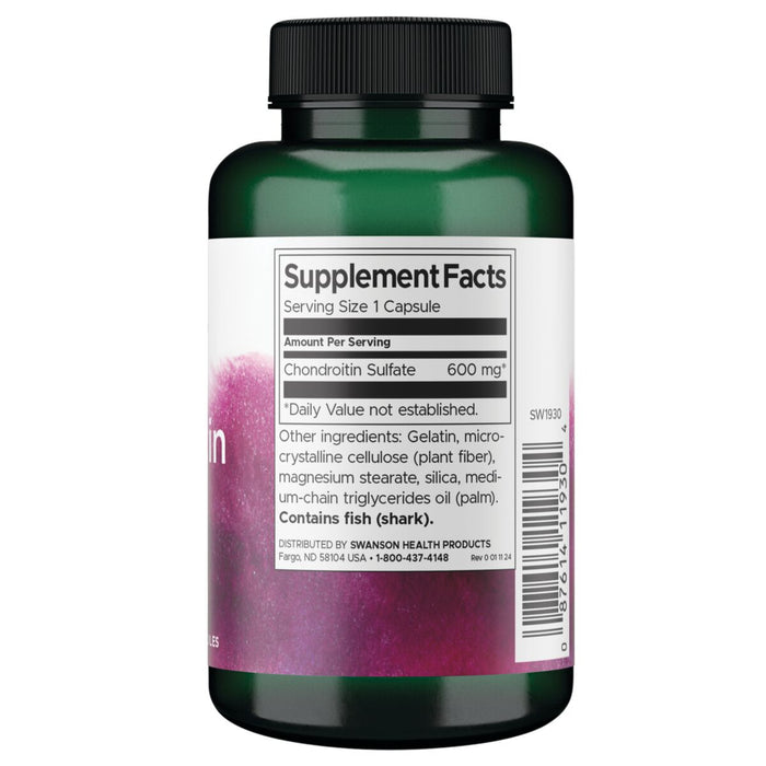 Swanson Suplemento Alimenticio de Sulfato de Condroitina, 120 capsulas
