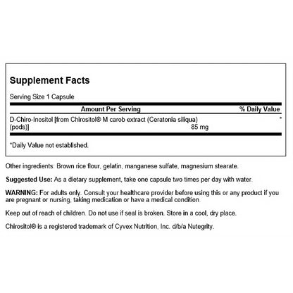 Swanson Suplemento de D-chiro-inositol, 60 Cápsulas para 2 meses