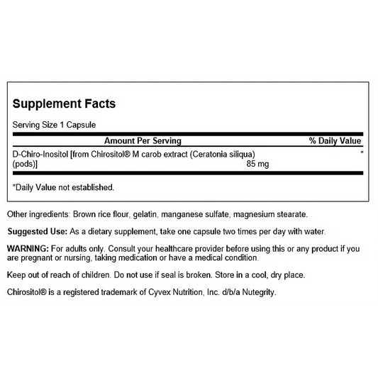 Swanson Suplemento de D-chiro-inositol, 60 Cápsulas para 2 meses