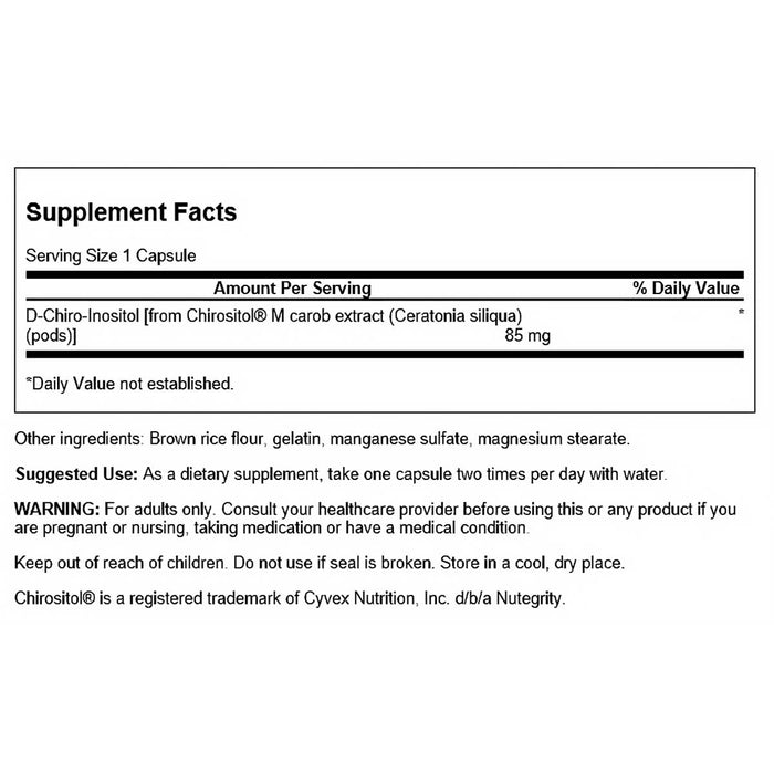 Swanson Suplemento de D-chiro-inositol, 60 Cápsulas