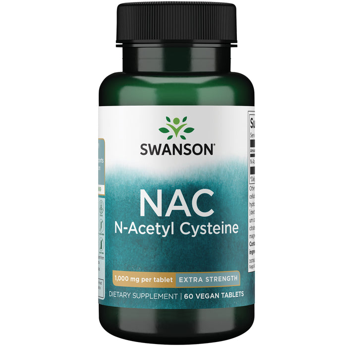 Swanson Suplemento N-Acetilcisteína (NAC) 1000 mg 60 Tabletas