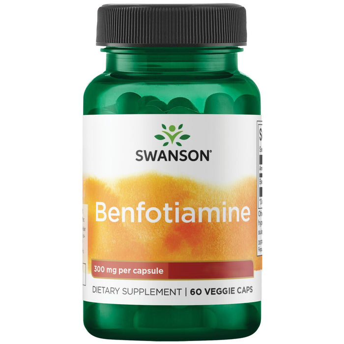 Swanson Suplemento de Benfotiamina - Máxima Fuerza 300 mg, 60 cápsulas