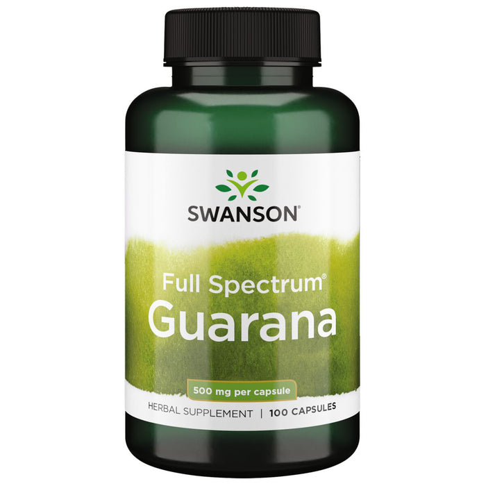 Swanson Suplemento de Guaraná 500 mg, 100 cápsulas