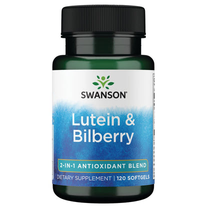 Swanson Suplemento de Luteína y arándano, 120 cápsulas para 4 meses