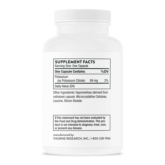 Thorne Suplemento de Citrato de potasio 99 mg 90 cápsulas