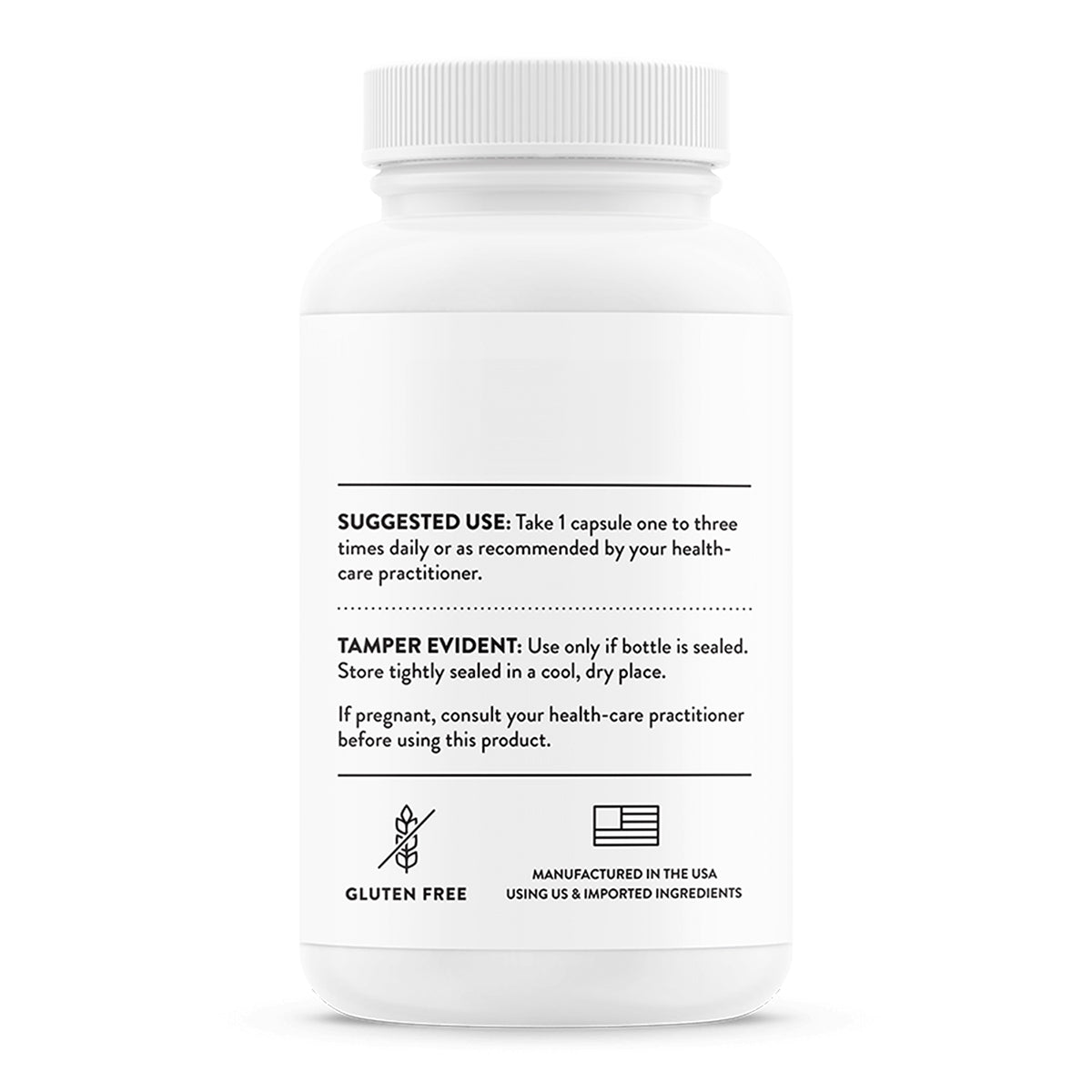 Thorne Suplemento Corteza suprarrenal, 50 mg por cápsula, 60 cápsulas