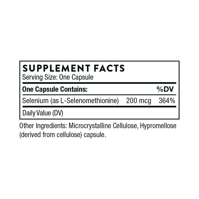 Thorne Suplemento de Selenio200 mcg, 60 cápsulas