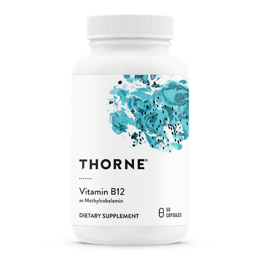Thorne Vitamina B12, 1 mg por cápsula, 60 cápsulas para 2 meses