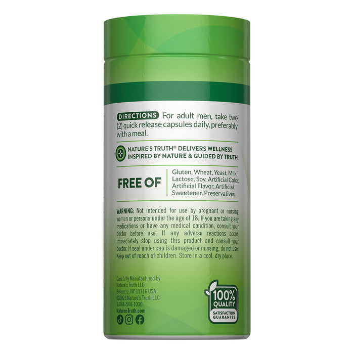 Nature's Truth Suplemento Longjack Tongkat Ali 1600 mg, 120 cápsulas