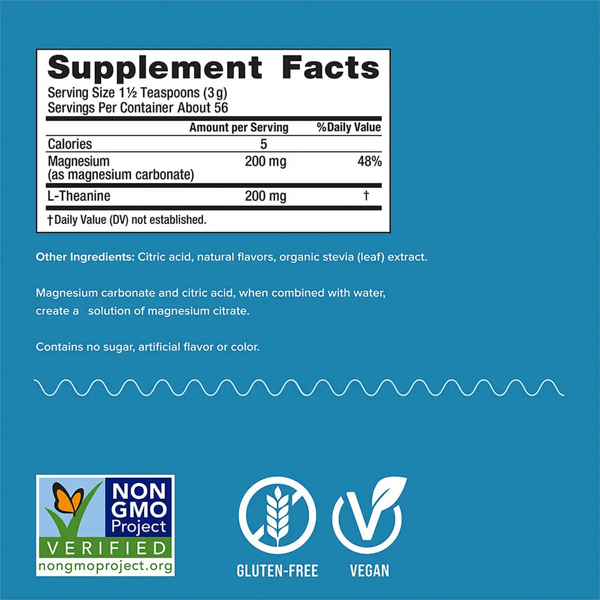 Natural Vitality CALM MIND Suplemento de Magnesio con L-teanina, 6 oz (168g) sabor miel y manzanilla