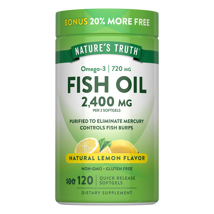 Nature's Truth Suplemento de Omega 3 - 2400 mg, 120 cápsulas