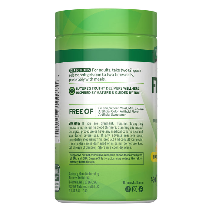 Nature's Truth Suplemento de Omega 3 - 2400 mg, 120 cápsulas