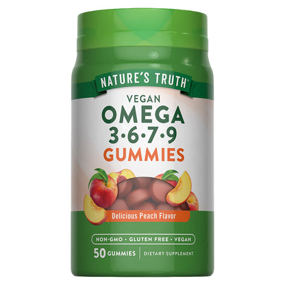 Nature's Truth Suplemento de Omega 3-6-7-9, Origen vegetal, 50 gomitas