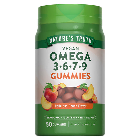 Nature's Truth Suplemento de Omega 3-6-7-9, Origen vegetal, 50 gomitas