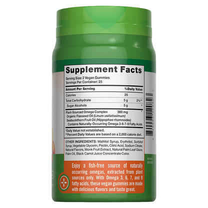 Nature's Truth Suplemento de Omega 3-6-7-9, Origen vegetal, 50 gomitas