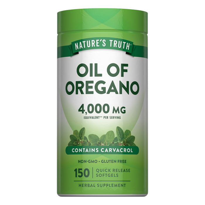 Nature's Truth Suplemento Aceite de orégano 4000mg, 150 cápsulas