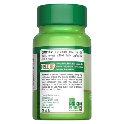 Nature's Truth Vitamina D3 5000 UI (125 mcg), 130 cápsulas para 4 meses