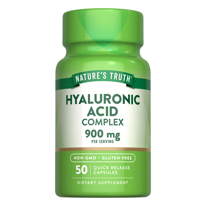 Nature's Truth Suplemento Complejo de ácido hialurónico 900 mg, 50 cápsulas