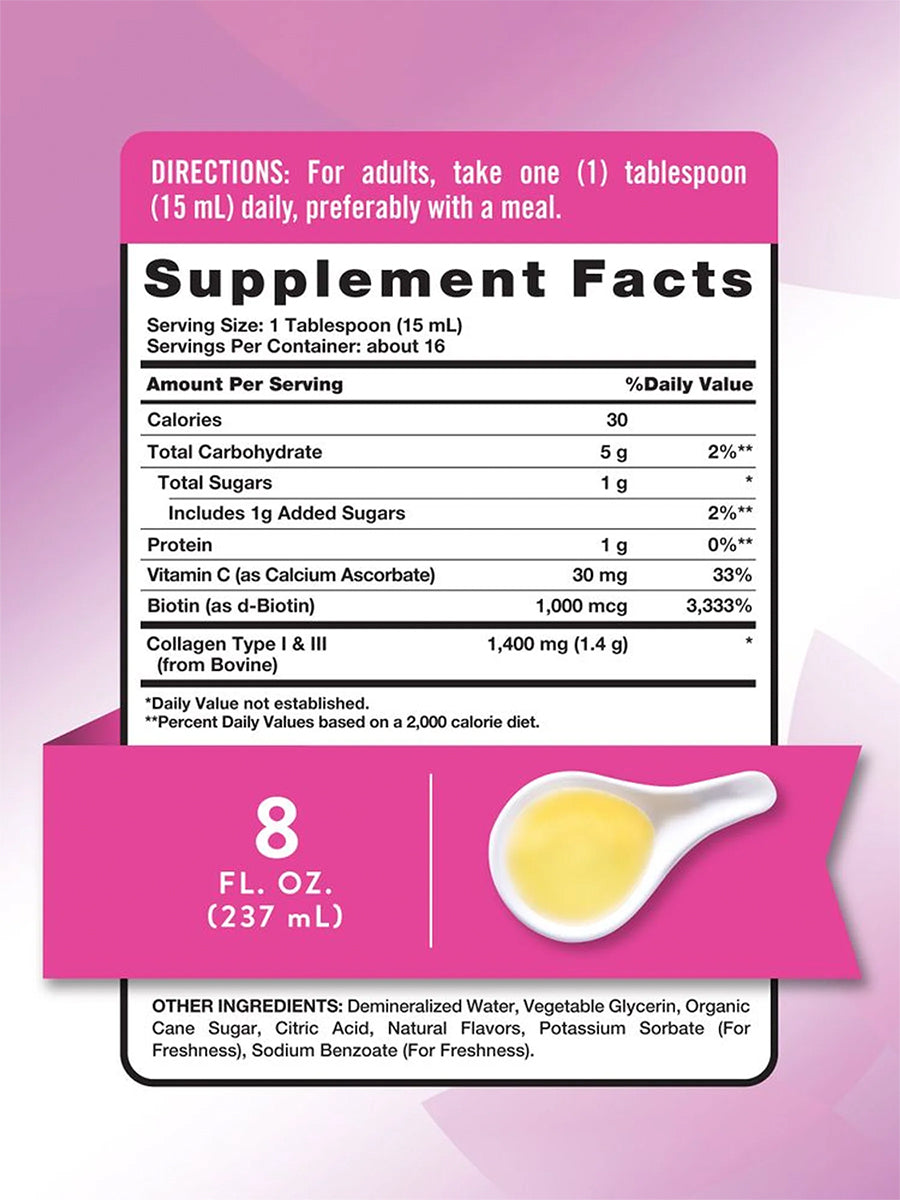 Nature's Truth Suplemento Péptidos de colágeno líquidos, 8 oz (237ml)