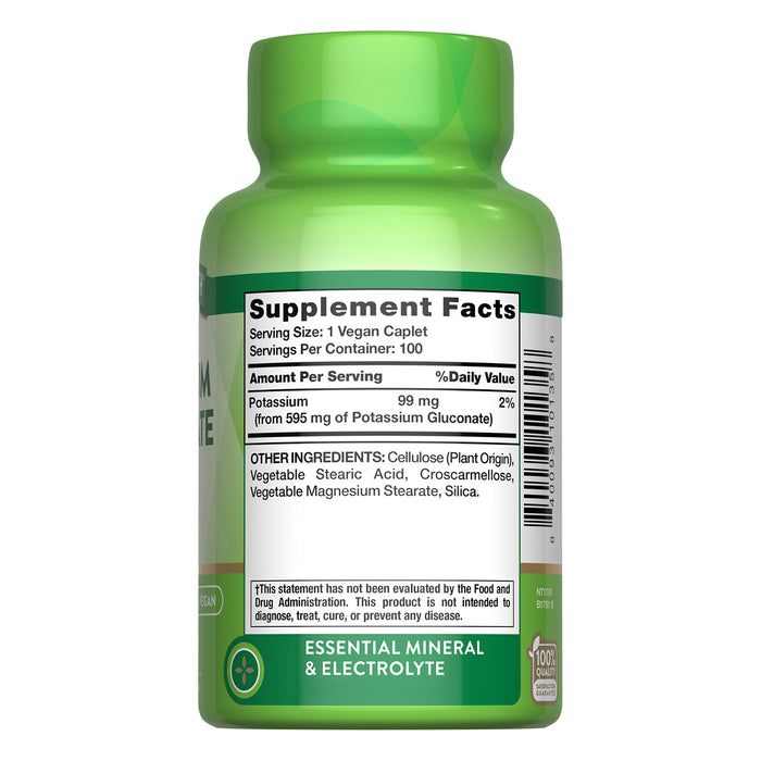 Nature's Truth Suplemento Gluconato de Potasio 595 mg, 100 tabletas