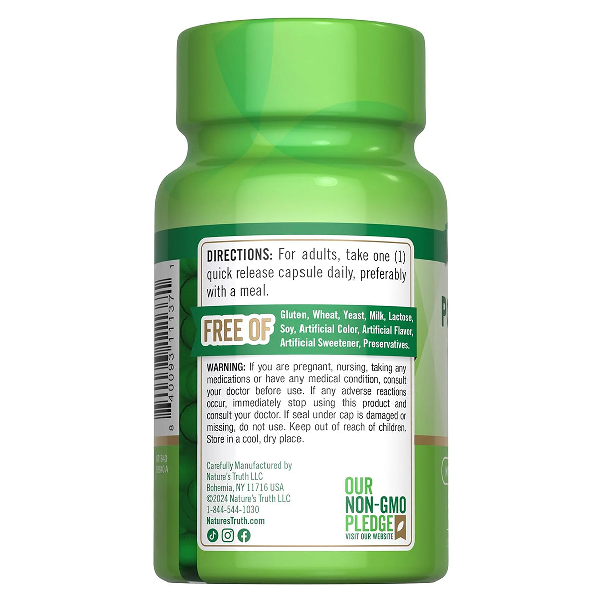 Nature's Truth Suplemento Citrato de Potasio 275 mg, 90 cápsulas para 3 meses