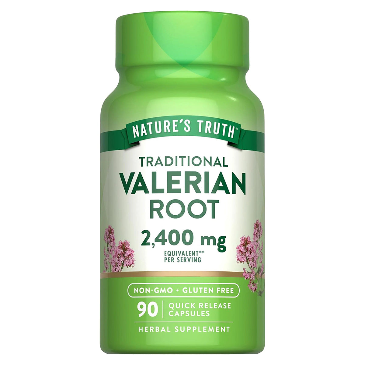 Nature's Truth Suplemento Raíz de Valeriana 2400 mg, 90 cápsulas para 1 mes