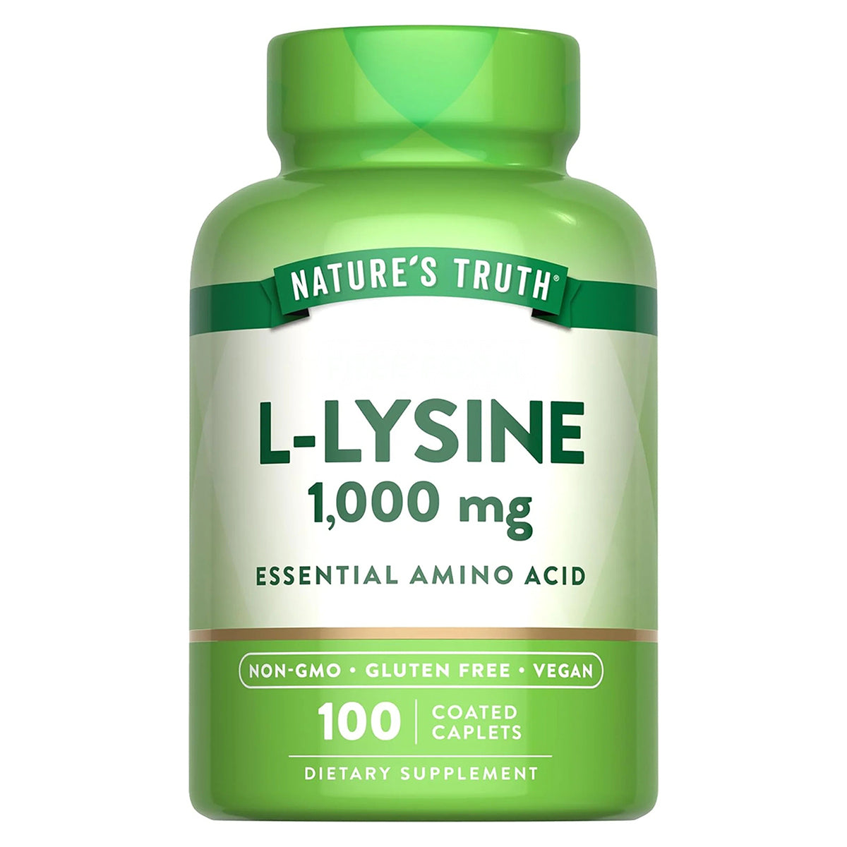 Nature´s Truth Suplemento de L-Lisina 1000 mg, 100 tabletas para 3 meses