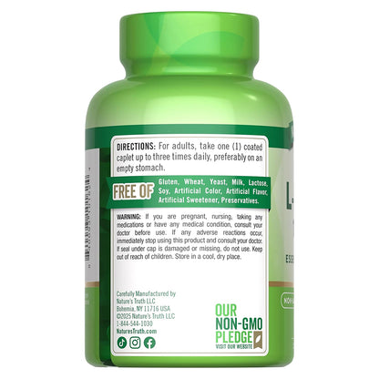 Nature´s Truth Suplemento de L-Lisina 1000 mg, 100 tabletas para 3 meses