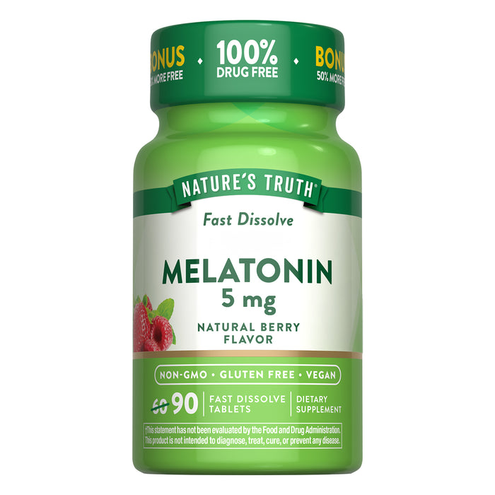 Nature's Truth Suplemento de Melatonina 5 mg, 90 cápsulas