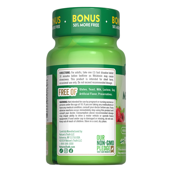 Nature's Truth Suplemento de Melatonina 5 mg, 90 cápsulas
