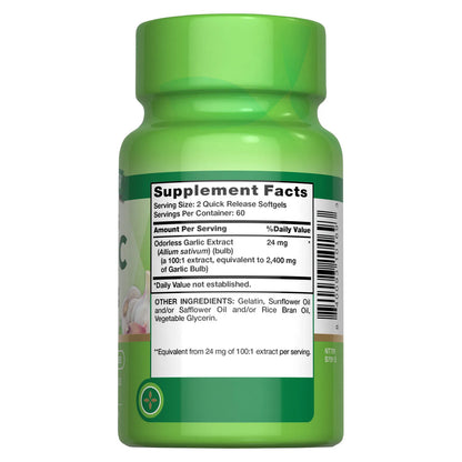 Nature´s Truth Suplemento de Ajo 2400 mg, 120 cápsulas